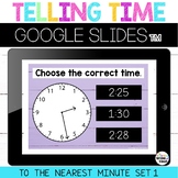 Telling Time Google Slides™ to the Nearest Minute Set 1