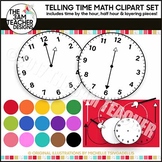 Telling Time Clock Clip Art Set Over 50 Images!