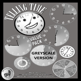 Telling Time - Greyscale Version Collection BUNDLE