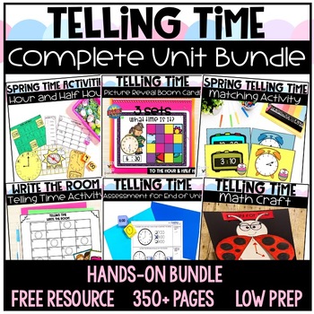 Preview of Telling Time Growing Unit Bundle