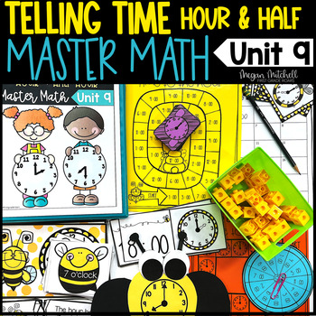 Preview of Telling Time Guided Master Math Unit 9 Hour & Half Hour