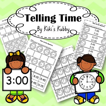 Preview of Telling Time: Hour, Half Hour, Quarters, Five Minute Intervals, to the Minute