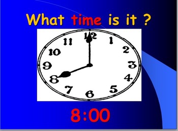 Preview of Telling Time: Hour and Half Hour