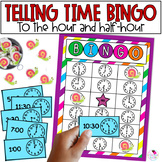 Telling Time - Hour and Half Hour - Analog Clocks - BINGO Game