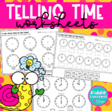 Telling Time Hour and Half Hour Worksheets