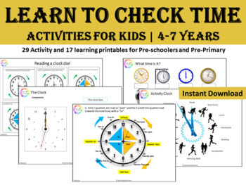 Preview of Telling Time | Introduce Time to Kids | Learn to check time