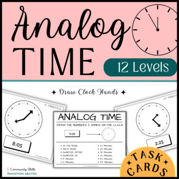Preview of Telling Time Life Skills Activity | Differentiated SPED | 144 Task Cards