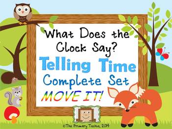 Preview of Telling Time MOVE IT! Complete Set - What Does the Clock Say?