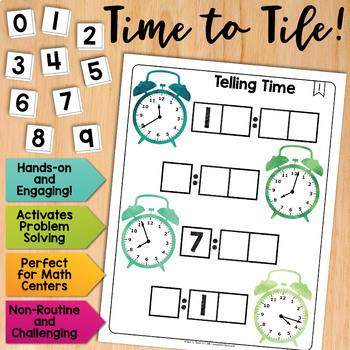 Preview of Telling Time Math Centers Math Tiles