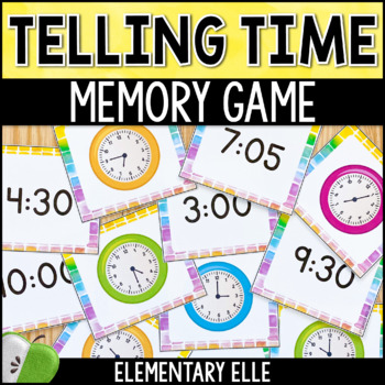 Preview of Telling Time Math Game | Memory Match Math Center