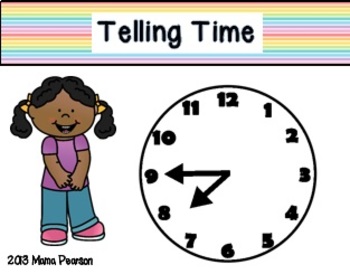 Telling Time Musical Chairs Game 5 Minute Increments By Mama Pearson