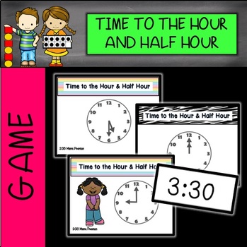 Telling Time Math Musical Chairs Game Hour Half Hour