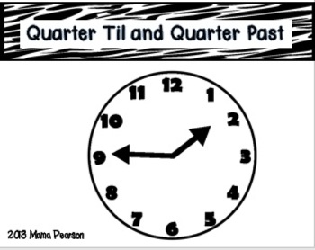 Telling Time Musical Chairs Game Quarter To And Quarter Past