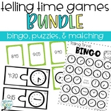Telling Time Math Station Games BUNDLE (Nearest 5 Minutes)
