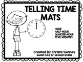 Telling Time Mats: Hour, Half-Hour, Quarter-Hour, Five Minutes
