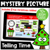 Telling Time Mystery Riddle BOOM Cards™ (Christmas Edition)