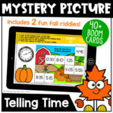 Telling Time Mystery Riddle BOOM Cards™ (Fall Edition)