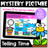 Telling Time Mystery Riddle BOOM Cards™ (Spring Edition) 