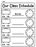 Telling Time- Our Class Schedule