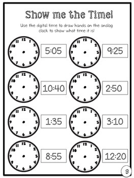 telling time packet second grade common core aligned tpt