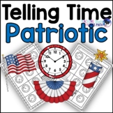 Patriotic Telling Time Practice Math Worksheets for 2nd Gr