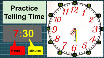 Preview of Telling Time Practice PDF Slides