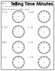 Telling Time Practice Sheets & Quizzes by Kmwhyte's Kreations | TpT