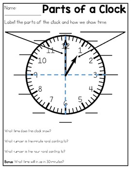 Telling Time Practice Sheets & Quizzes by Kmwhyte's Kreations | TpT