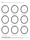 Telling Time Practice Worksheet with no hands Create Your 