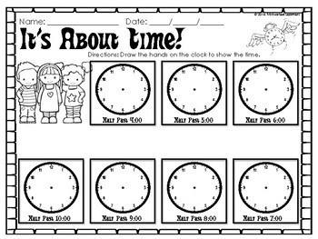 telling time practice worksheets o clock half past quarter past quarter to