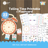 Telling Time Printable, Flashcard Time, Teaching Time Acti