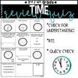 Telling Time Quiz | Elapsed Time | Telling time third grade