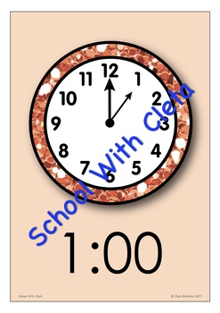 Telling Time Resources O Clocks Analogue Digital Flashcards Posters