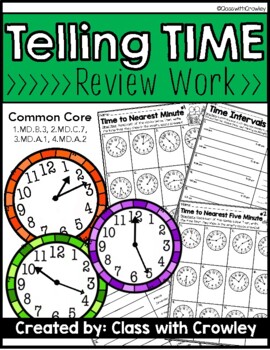 Preview of Telling Time (Review Sheets)