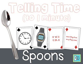 Preview of Telling Time SPOONS Game - 1 Minute