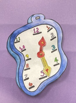 Preview of STREAM Clock lesson: Math/Art integrated - learning how to tell time