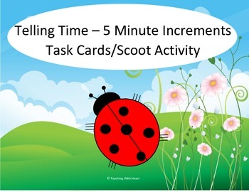 Preview of Telling Time Scoot - 5 Minutes (Telling Time Task Cards)