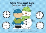Telling Time "Scoot" Game       (hour and half hour) with 