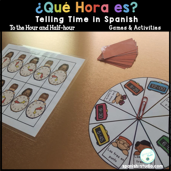 Preview of Telling Time in Spanish (Hour and Half-hour)