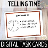 Telling Time Spanish DIGITAL Task Cards Boom Cards