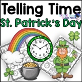 St Patrick's Day Telling Time Practice Math Worksheets 2nd