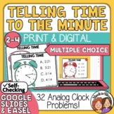 Telling Time to the Minute Task Cards  - Multiple Choice -