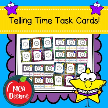 Preview of Telling Time Task Cards