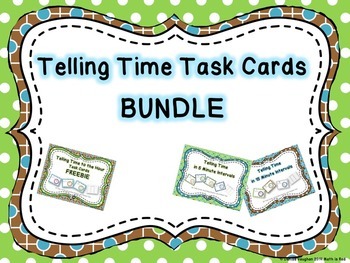 Preview of Telling Time Task Cards BUNDLE