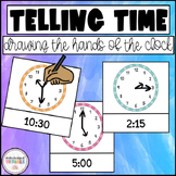 Telling Time Task Cards - Drawing the Hands of the Clock -