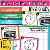 Telling Time Task Cards for First Grade | Time to the Half