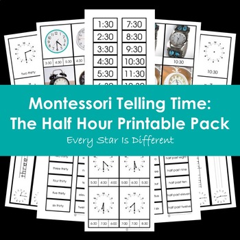 Preview of Telling Time: The Half Hour Printable Pack