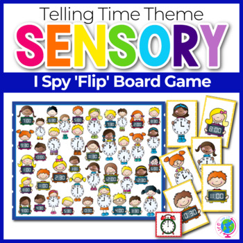 Preview of Telling Time Theme I Spy 'Flip' Board Game