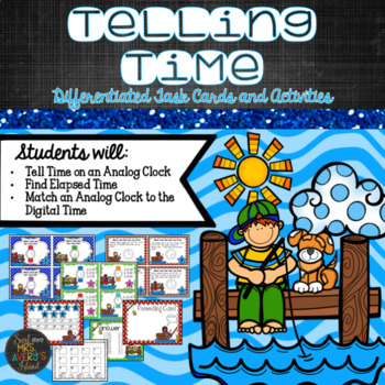 Preview of Telling Time with Differentiated Task Cards
