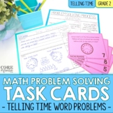 2nd Grade Telling Time Math Word Problem Task Cards | Prin